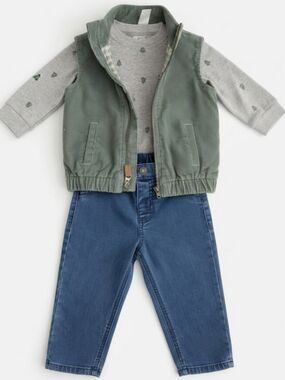 Carter's 3 Piece Corduroy Vest With Jeans and Bodysuit 18 Months